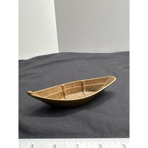 Vintage MCM Brass Canoe Shaped Cape Cod Decorative Trinket Tray Paperweight Asht